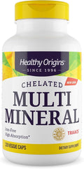 Healthy Origins Chelated Multi Mineral, 120 Veggie Capsules - Featuring Albion Minerals TRAACS High Bioavailability Complex - Supports Bone Health, Immune Function & Metabolic Wellness