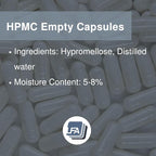 Empty 00 Capsules - Vegan HPMC - 500 Count - Pill Capsules Empty Fits Capsule Filling Tray - Joined Vegetarian Caps Easy Snap for DIY Powder Supplement Pills - Certified Halal Kosher