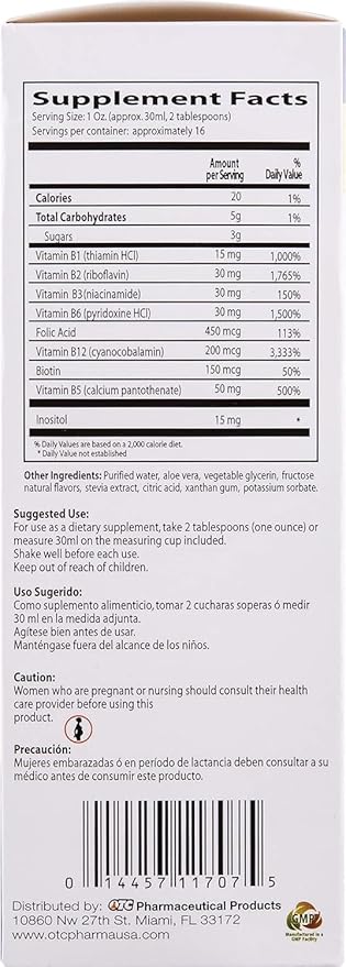 Neurobion Vitamin B12 Complex 16 Oz Liquid Citrus Flavor
