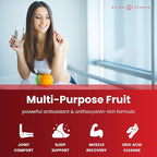 NutraChamps Organic Tart Cherry Extract Capsules - Made from Montmorency Tart Cherry Concentrate, Celery Seed & Bilberry - Vegan Capsules