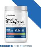 Bucked Up Fruit Punch Creatine for Women and Men - Easy to Mix Vegetarian - Flavored Creatine Monohydrate Powder - Made in USA - 5G Per Serving - 50 Servings - 250 Grams Per Container