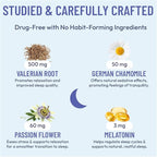 Somulin Nighttime Complex Sleep Aid - Powerful All-Natural Maximum Strength Formula - Fall Asleep & Stay Asleep - Feel Rested & Refreshed - Melatonin, Valerian Root, Chamomile & 5-HTP - 60 Capsules