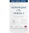 Norwegian rTG Omega 3 Fish Oil for Brain & Heart Boost, Triglyceride Fish Oil Omega 3 Supplements, 300 DHA 600 EPA Omega 3 Softgels Essential Fatty Acids for Eyes, Skin & Joints, 1200mg, 60 Servings