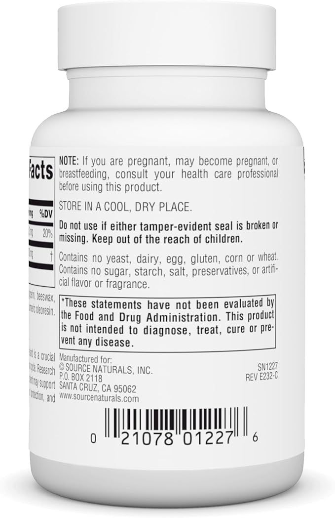 Source Naturals Coenzyme Q10 Antioxidant Support 100 mg for Heart, Brain, Immunity, & Liver Support* - 90 Softgels