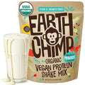 EarthChimp Organic Vegan Protein Powder - with Probiotics - Non GMO, Dairy Free, Non Whey, Plant Based Protein Powder for Women and Men, Gluten Free - 52 Servings, 64 Oz (Plain & Unsweetened)