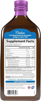 Carlson - The Very Finest Fish Oil, 1600 mg Omega-3s, Liquid Fish Oil Supplement, Norwegian Fish Oil, Wild-Caught, Sustainably Sourced Fish Oil Liquid, Mixed Berry, 500 mL (16.9 Fl Oz)…