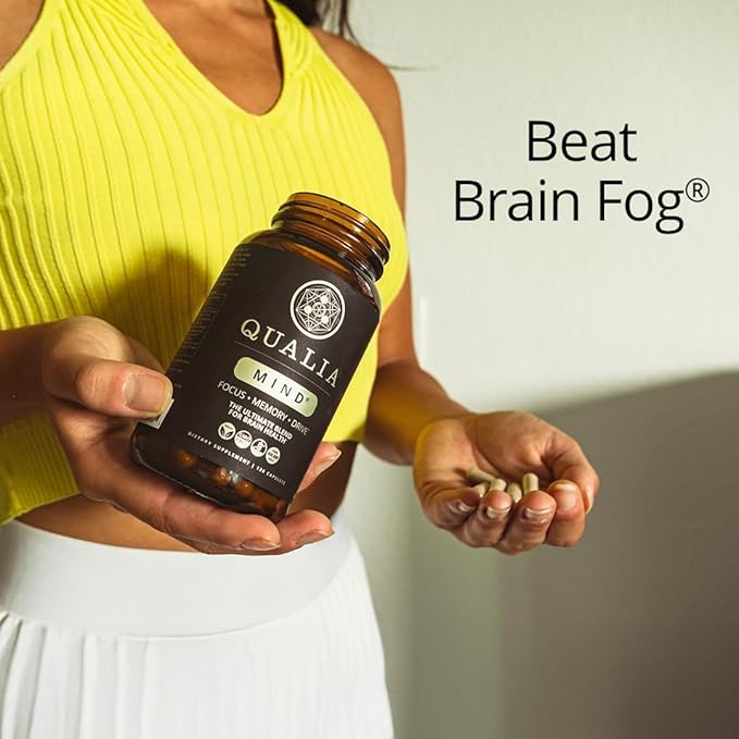 QUALIA MIND | The Ultimate Blend For Brain Health* | Doctor-Formulated Nootropic To Fuel Focus & Concentration* | Supports Long Term Brain Health| Maintain Drive & Productivity | 6 Week Supply