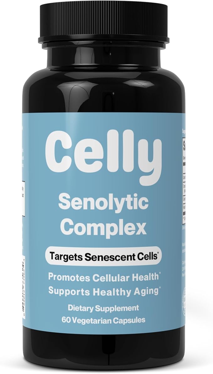Celly Senolytic Complex | Longevity Supplement for Healthy Aging and Cellular Health with Quercetin and Fisetin | Targets Senescent Cells | 30 Servings | Non-GMO & 3rd Party Tested