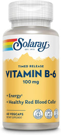 SOLARAY B6 Two-Stage, Timed-Release, Veg Cap (Btl-Plastic) 100mg | 60ct