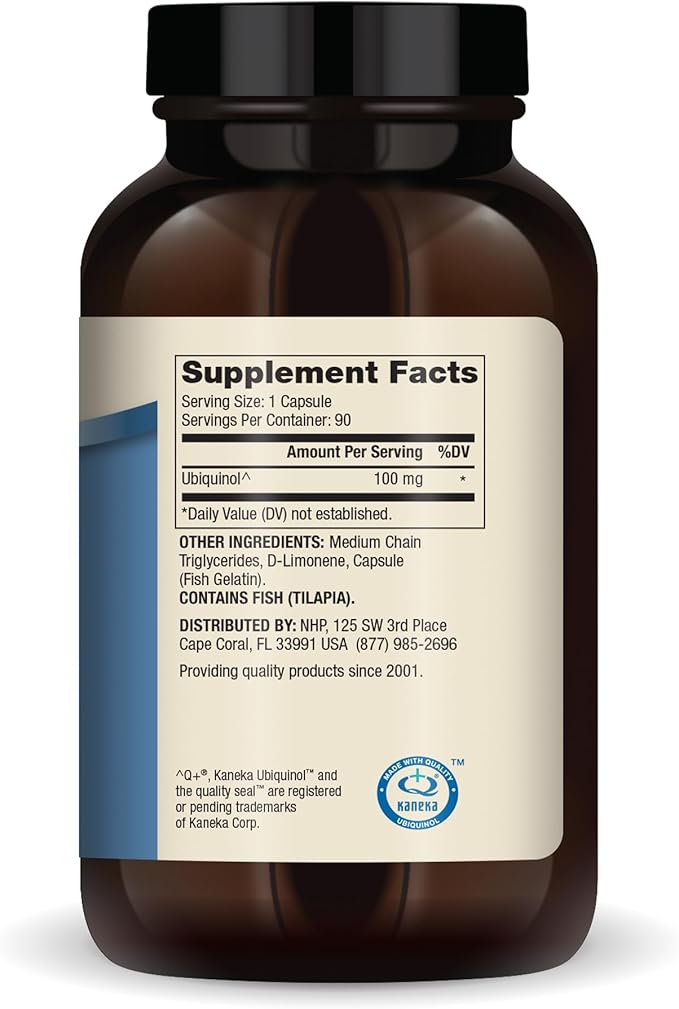 Dr. Mercola Ubiquinol - Supports Energy, Cellular Health & Heart Health - 100 mg Ubiquinol - High-Absorption Formula - Non-GMO, Gluten-Free & Soy-Free - 90 Capsules (90 Servings)