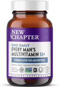 New Chapter Men’s Multivitamin 55+, Extra B6 & B12, D3, Astaxanthin, Vitamin C & Zinc, Immune, Heart, Cellular Energy, and Brain Health, Gentle on The Stomach, One Daily, Non-GMO, 48 Tablets