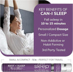 Can-i Sleep Spray for Adults – Fast-Acting Melatonin Spray with GABA & 5-HTP – Sleep Supplement to Fall Asleep Faster & Stay Asleep Longer – No Grogginess, Lack of Sleep Aid – 30 Servings 240 Sprays