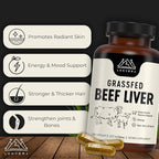 Lonvera Grass Fed Beef Liver Capsules for Women and Men – 3000mg Freeze Dried Desiccated Organs – Nutrient Source for Joints, Bones, Hair, Skin, Nails & Daily Energy – 120 Pasture-Raised Capsules