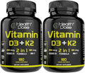 Health Dose Vitamin D3 10,000 IU + K2 (MK7) Supplement, 2-in-1 Formula, Immune Support, a Healthy Mood, Heart, Joint, Teeth, Bone Health, Calcium Absorption, 180 softgels. (2)