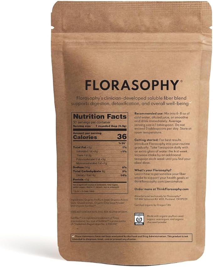 Firm Up Organic Soluble Fiber Supplement for Digestive Gut Health, Diarrhea Control & IBS Relief, Gluten Free Vegan Prebiotic Powder, One Month Supply