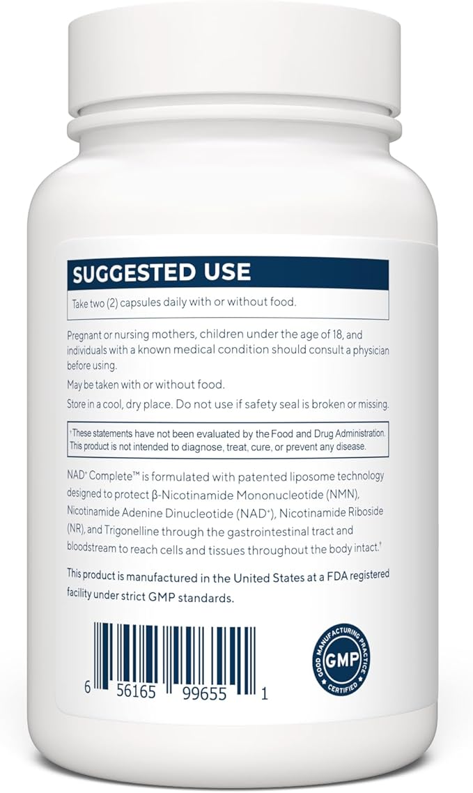 Renue By Science NAD+ Complete | 120 Liposomal NAD Supplement Capsules with NMN, NR & Trigonelline - 310mg NMN & 160mg NAD per Serving | Bioavailable Formula for Increased Absorption | Made in the USA