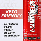 iSatori L-Carnitine LS3 3000, Liquid L-Carnitine with Acetyl L-Carnitine, L-Carnitine L-Tartrate, Stimulant Free Pre Workout, Low Calories, Sugar, Gluten, Keto-Friendly, Peach Nectarine (32 Servings)