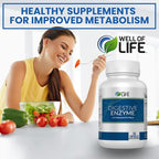 Well of Life Digestive Enzyme: 700mg, 60 Vegetarian Capsules, Enhance Digestive Health, Nutrient Absorption & Gut Health, Lactobacillus, Bromelain, Papain & More, All-Natural, Vegan, Made in USA