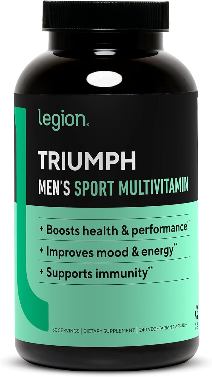 LEGION Men’s Wellness Stack – Creatine Gummies + Triumph Multivitamin + Vitamin D3 K2 + Triple Strength Omega 3 Fish Oil – Strength, Energy, Heart & Immune Support