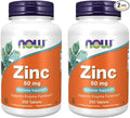 Now Foods, (2 Pack) Zinc, 50 mg, 250 Count (Pack of 2)