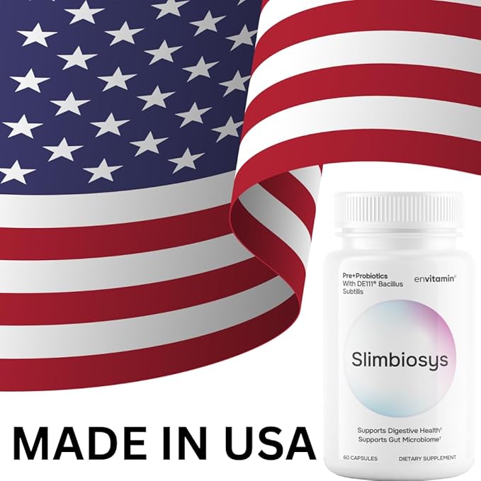 envitamin Slimbiosys Ultra Probiotic Capsule - Pre & Probiotics for Women & Men - Support Your Microbiome (2 Pack, Slimbiosys)
