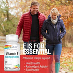 SOLARAY Vitamin E d-Alpha Tocopherol 268mg (400 IU) | Heart & Skin Health, Antioxidant Activity Support | 100ct