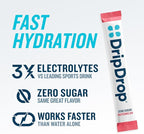 DripDrop Sugar Free Hydration Packets - Zero Watermelon - Single Serve Electrolytes Powder Drink Mix - Non-GMO, Gluten Free, Vegan - 32 Sticks