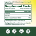 MegaFood Liposomal Vitamin C 1000mg Per Serving - Collagen Production & Immune Support Supplement - High Potency Formula - Superior Absorption & Gentle On Stomach - 120 Vitamin C Capsules, 60 Servings