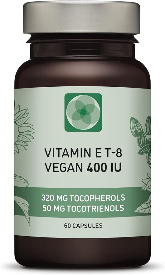 Vitamin E Complex 400 IU – Full Spectrum Tocopherols & Tocotrienols – All 8 Forms – High-Potency, Vegan, Antioxidant Support