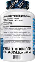 Evlution Apigenin Supplement from Chamomile Extract - Relaxing Apigenin 50mg per Serving for Stress & Mood Support Nutrient Nutrition Vegan Non-GMO Herbal Sleep Supplement (30 Servings)