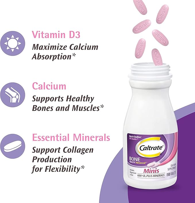 Caltrate Minis + Minerals Size 150ct Caltrate Minis + Minerals ,150 Count (Pack of 2)