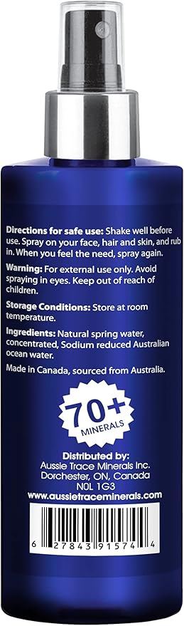 Aussie Trace Minerals - Magnesium & Trace Mineral Spray with Over 70 Trace Minerals.