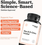 Wholesome Story Myo-Inositol & D-Chiro Inositol Supplement for Women | Fertility Supplements for Hormonal Balance & Ovarian Health Support | Myoinositol | Ideal 40:1 Ratio | 90 Servings