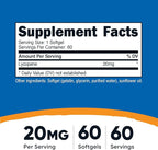 Nutricost Lycopene (20mg) 60 Softgels - Gluten Free, Non-GMO