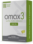 Omax3 Ultra - Pure Omega 3 Fish Oil Pills 1500 MG EPA DHA - Omega3 Fatty Acid Supplements Muscle & Joint- Gluten Free, Wild Caught, Non GMO, 30-Day Supply Blister Packed (1 Box)