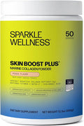 Sparkle Wellness Marine-derived VERISOL Bioactive Hydrolyzed Collagen Peptides | Collagen Powder Supplement with Vitamin C & Hyaluronic Acid | Marine Skin Boost Plus (Peach) [50-Serves]