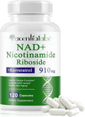 NAD Supplement, Nicotinamide Riboside, NAD 910MG Liposomal Supplements for Women & Men, NAD+ Supplement for Anti Aging and Cell Regeneration -120 Capsules