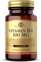 Vitamin B-6 100mg Solgar 100 Tabs