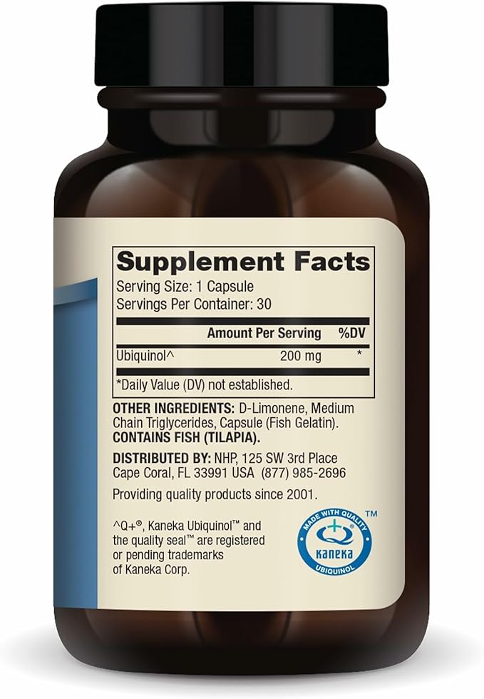 Dr. Mercola Ubiquinol - Supports Energy Production - Antioxidant Supplement - Non-GMO, Gluten-Free & Soy-Free - 30 Capsules (30 Servings) - 200 mg