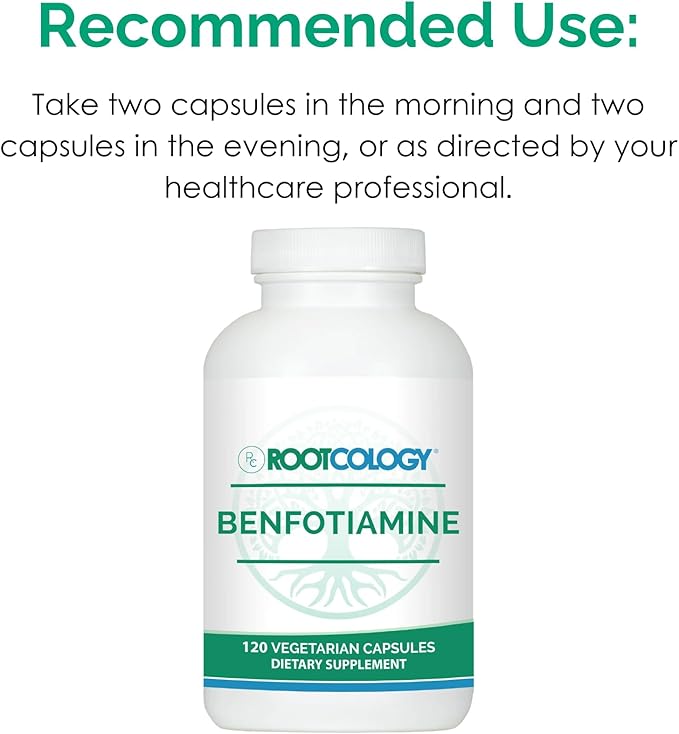 Rootcology by Dr. Izabella Wentz | Benfotiamine | 300mg Benfotiamine Form of Thiamine (Vitamin B1) | 120 Capsules