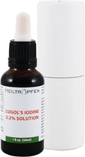 2.2% Lugol's Iodine Solution 1 Fl Oz - 30 ml | Pharmaceutical Grade Ingredients | Third-Party Tested | Lugols Solution Made with Iodine and Potassium Iodide | Heiltropfen®