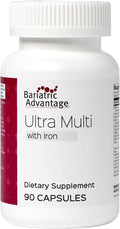 Bariatric Advantage Ultra Multivitamin with Iron - Ultra Multi with Iron - Capsule Format Multivitamin - Provides Full Complex of B Vitamins - with Vitamin C, Chromium & More - 90 Capsules