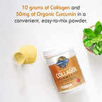 Garden of Life Multi-Sourced Collagen Peptides + Turmeric Powder - Apple Cinnamon, 20 Servings, for Women Men Joints Mobility, Hydrolyzed Collagen Protein Powder Supplements