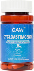 CAW Hypersorption Cycloastragenol 5Mg | Telomere Length Support | DNA Health Immunity Boost Anti-Aging | 30 Enteric-Coated Capsules 1 Bottle