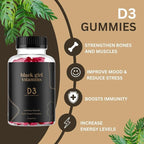 Black Girl Vitamins - Vitamin D3 Gummies, for Immune, Energy, and Bone Support, 2000IU (50mcg) Vitamin D per Serving, Gluten-Free Vitamin D Gummies, 60 Count (2-Pack)