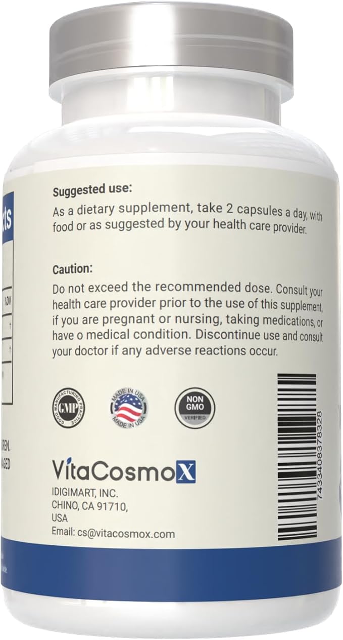 Nicotinamide with CoQ10 Coenzyme Q10, Vegetarian Capsules, 120 Count, Vitamin B3 Supplement