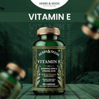 Divya Himalayan Herbs & Seeds 100% Natural Vitamin E Supplement Capsules 600mg (D-Alpha-Tocopherol) Supplement Promotes Skin Health & Nails Health for Women Men Girls - 60 Capsules