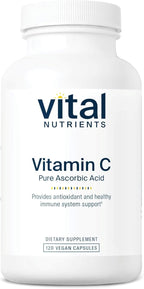 Vital Nutrients Vitamin C 1000mg (100% Pure Ascorbic Acid) - Vegan Antioxidant Supplement for Immune Support and Iron Absorption* - Gluten, Dairy and Soy Free - Non-GMO - 120 Capsules