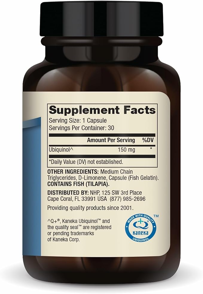 Dr. Mercola Ubiquinol - Supports Energy Production - Antioxidant Supplement - Non-GMO, Gluten-Free & Soy-Free - 30 Capsules (30 Servings) - 150 mg