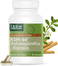 Ashwagandha Supplements for Women & Men - KSM-66® with Bacopa & Milk Thistle, 60 Vegan Capsules - Stress Relief, Mood, Cortisol Support, Extra Strength Ashwagandha Capsules